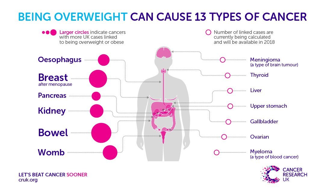 CancerNews roundup: 1ï¸?â£ Being overweight or obese causes ...