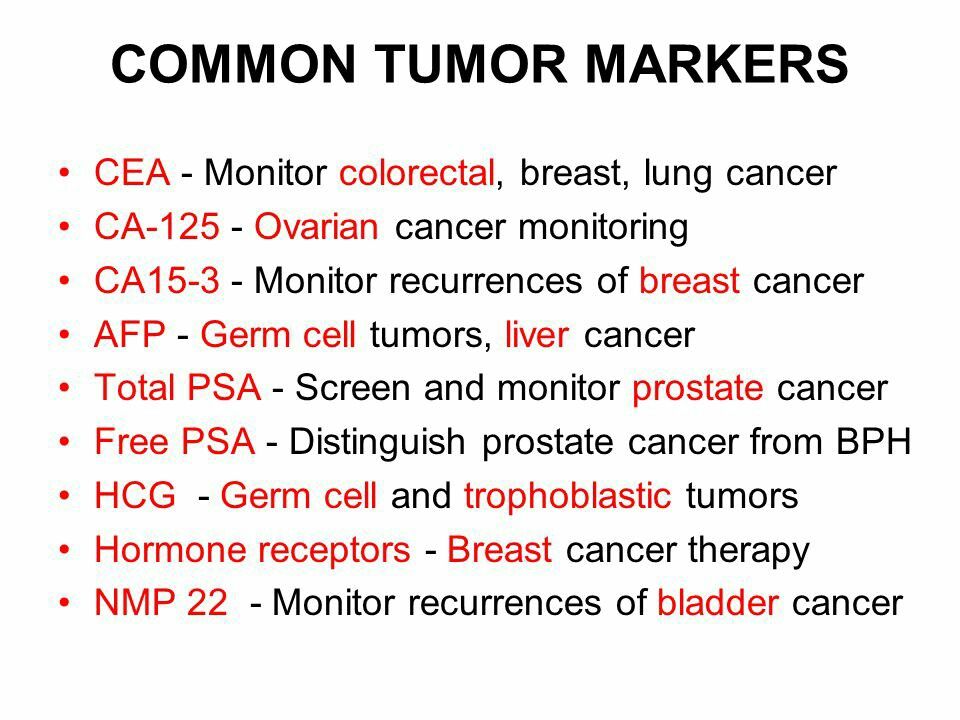 Pin on Tumor Markers