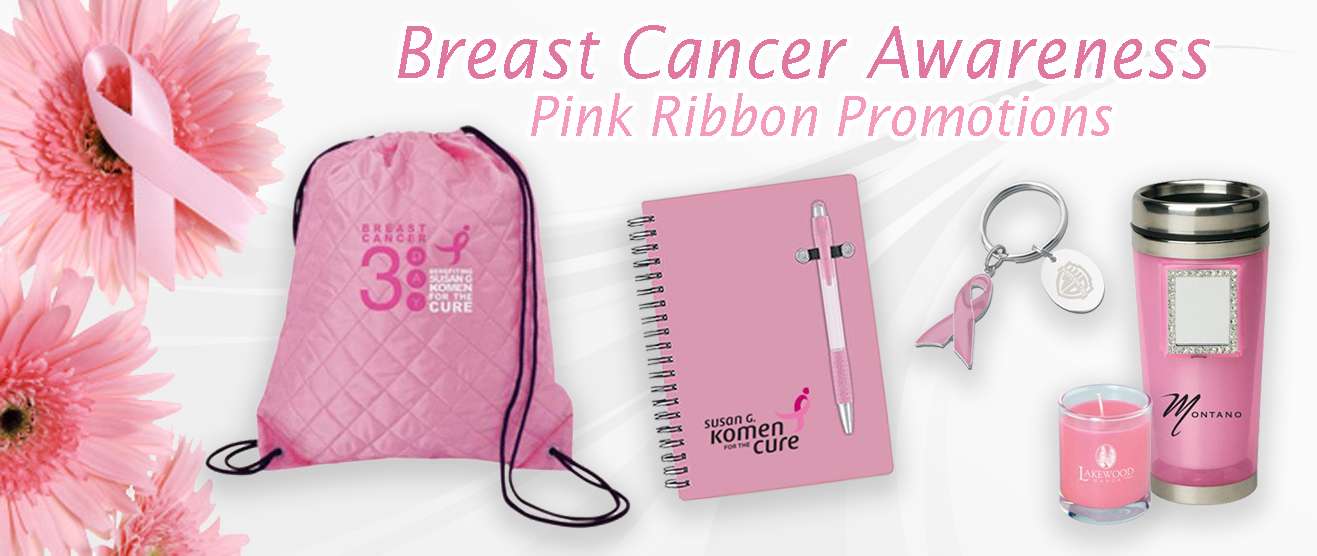 Pink Ribbon Breast Cancer Awareness Items for Promotional Use